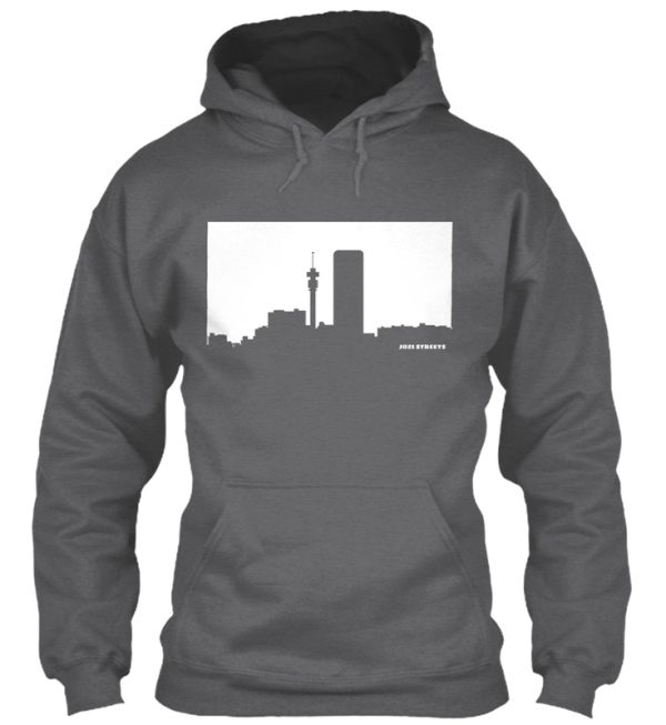 Jozi Streets Hoodie Charcoal - White