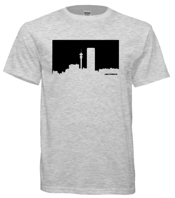 Jozi Streets T-Shirt Melange Grey - Black