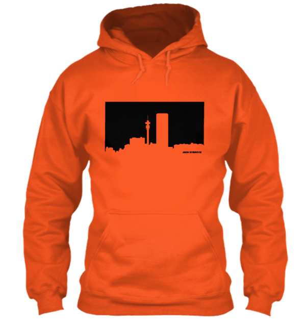 Jozi Streets Hoodie Orange - Black